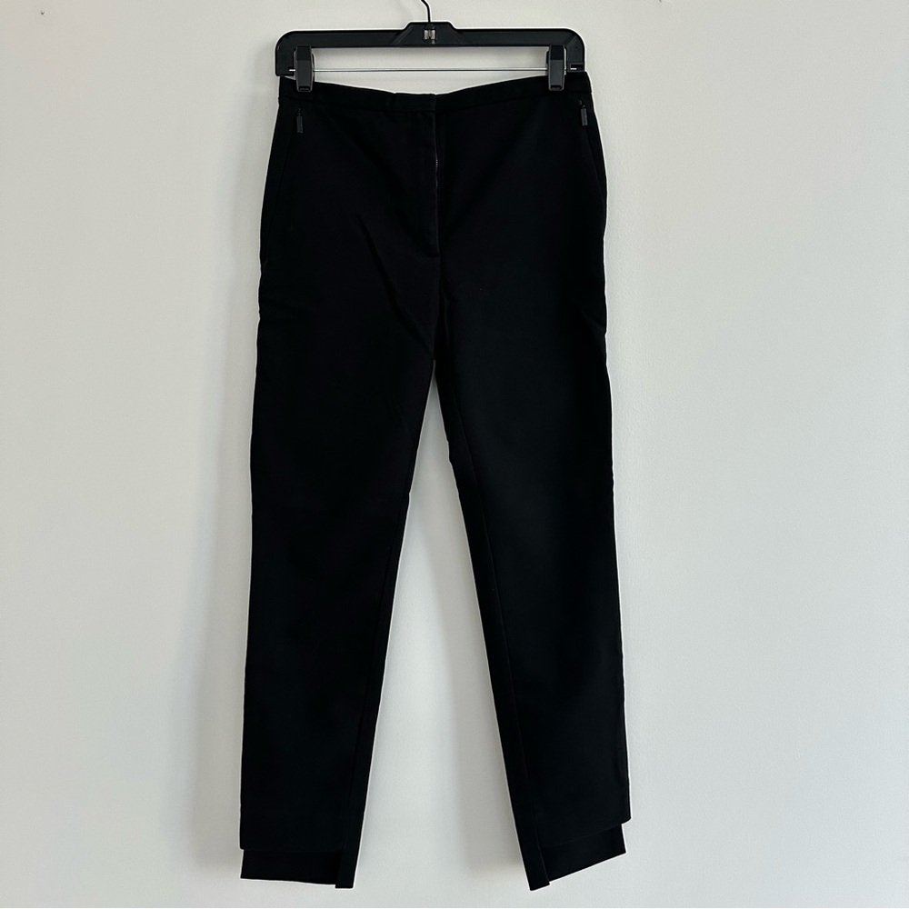 COS step hem cigarette pants in black